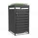 Ecoscape Single Bin Store with Planter - 680mm x 800mm x 1240mm Charcoal