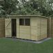 Forest Garden Shiplap Pent Shed - 2 Windows - 10' x 6'