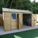 Forest Garden Tongue & Groove Reverse Apex Shed - Double Door - 12' x 8'