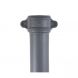 Cast Iron Round Plain Downpipe - Socket On One End - 100mm x 610mm Primed