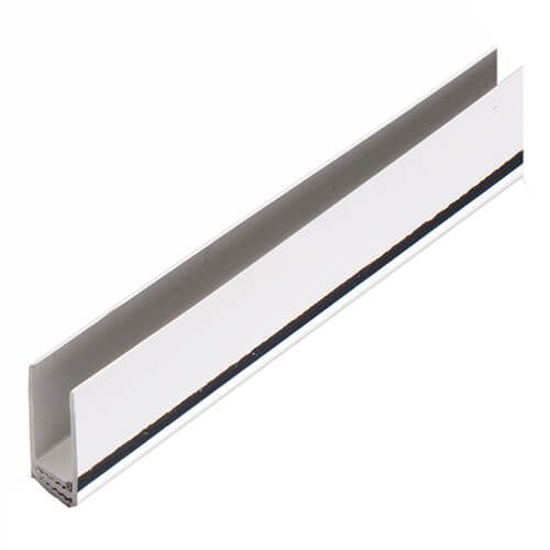 Internal Wall Panel 2 Part Starter Trim - 2400mm Chrome - For 10mm Bathroom/ Kitchen/ Ceiling Panels