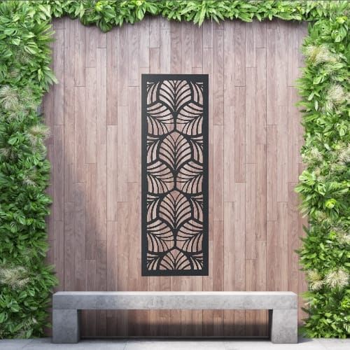 Aluminium Privacy Screen Setosa - Wall Mounted - 1800mm x 600mm Black