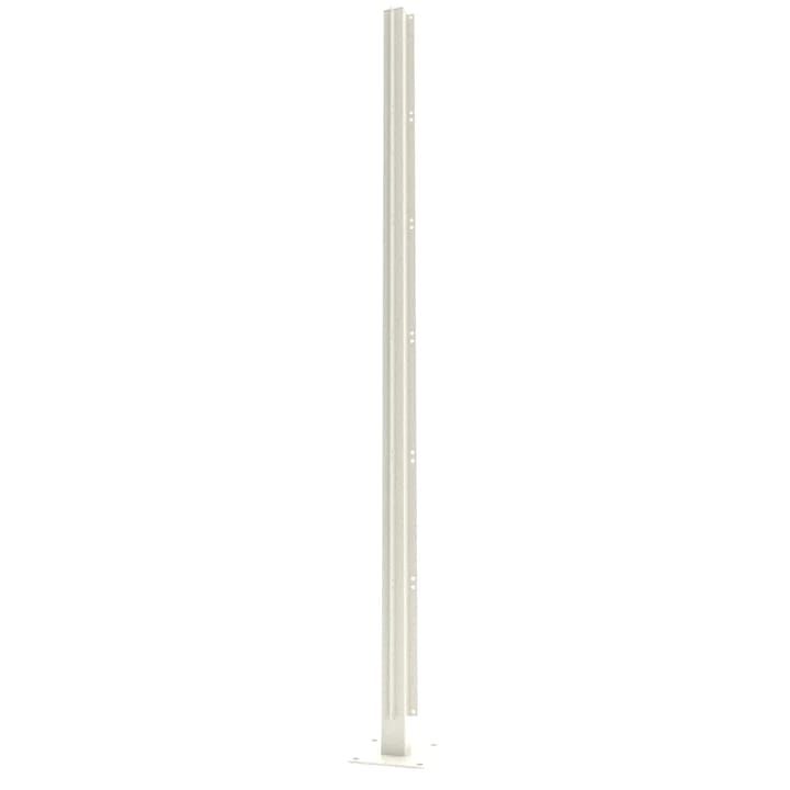 Aluminium Corner Post With Base For Privacy Screen - 1800mm x 60mm x 60mm Cream