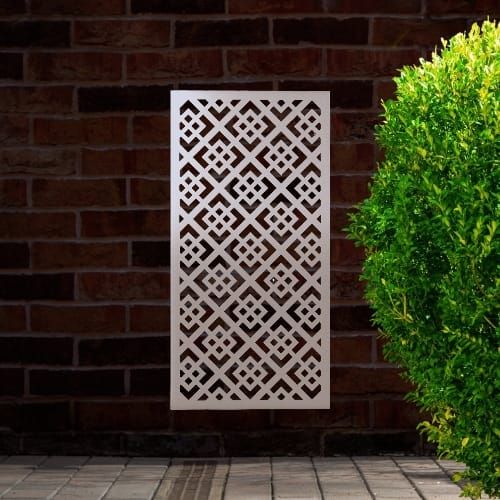 Steel Privacy Screen Diamond - Wall Mounted - 1800mm x 900mm Stainless Steel