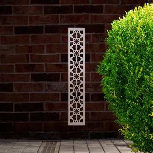 Steel Privacy Screen Morroco - Free Standing - 1800mm x 300mm Stainless Steel