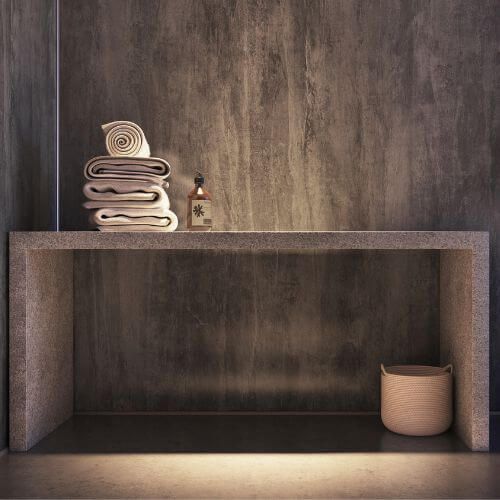 Laminate Shower Wall Panel Pro-Click - 1179mm x 2440mm x 10.5mm Washed Charcoal