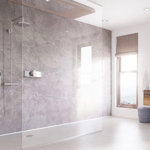 Laminate Shower Wall Panel Pro-Click - 579mm x 2440mm x 10.5mm Moonstone