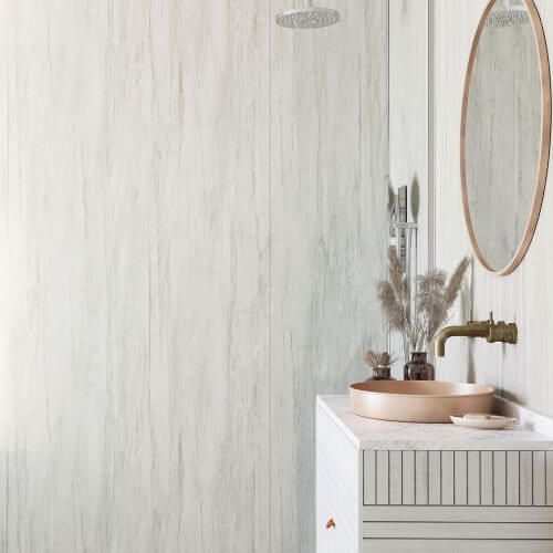 Laminate Shower Wall Panel Pro-Click - 1179mm x 2440mm x 10.5mm White Charcoal