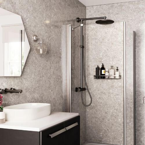 Laminate Shower Wall Panel Pro-Click - 1179mm x 2440mm x 10.5mm Stone Terrazzo