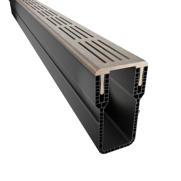 LUXE Threshold Drain Channel Corten Steel Grating Class A15 - 1mtr Corten