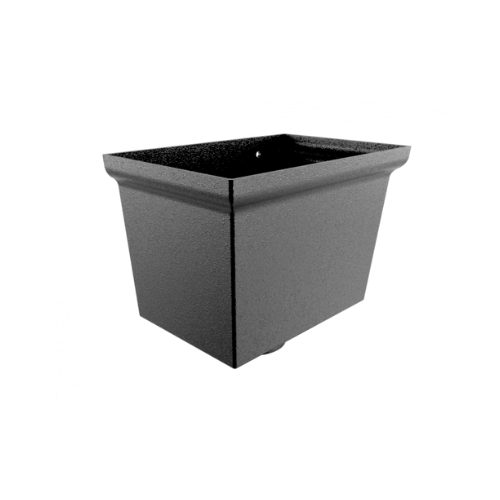 Cast Aluminium Round Centurian Small Hopper - 63mm PPC Finish Black