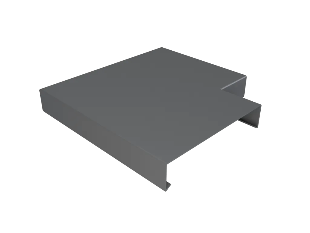 Aluminium Coping for 141-200mm Wall - 90 Degree Angle - 260mm Anthracite Grey