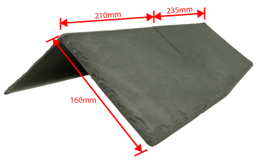 Tapco Composite Slate Roof Ridge - 160mm x 445mm Pewter Grey