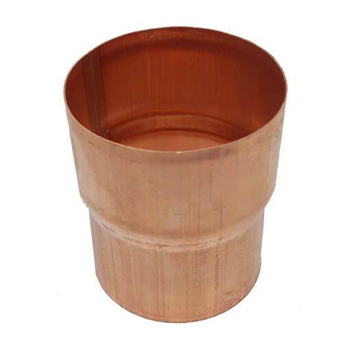 Copper Round Downpipe Connector - 80mm