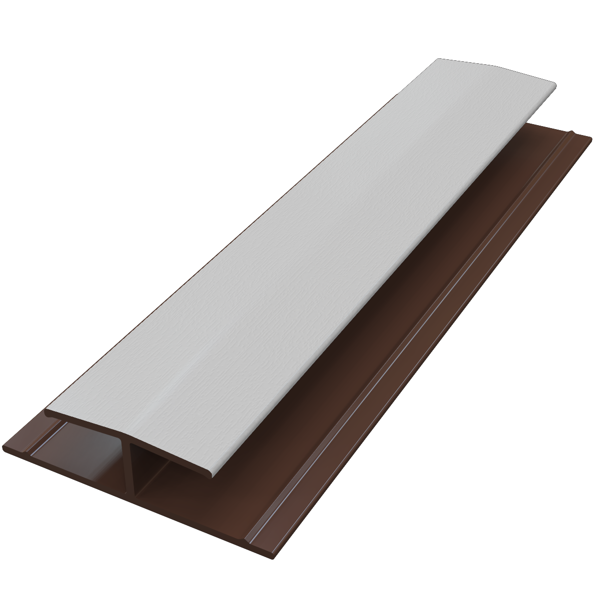 Hollow Soffit H Trim - 5mtr White Woodgrain