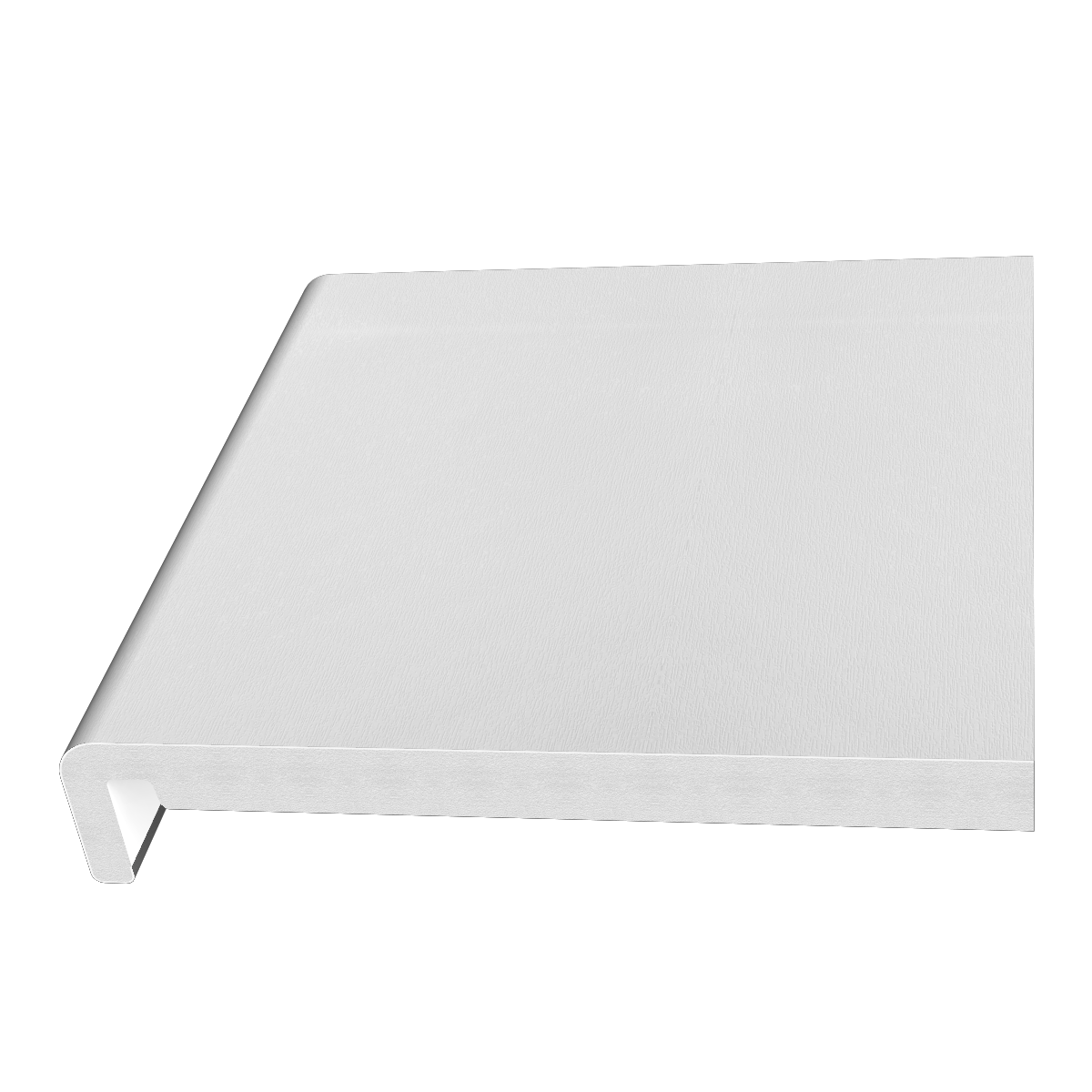 Fascia Board - 400mm x 18mm x 5mtr White Woodgrain - Pack of 2