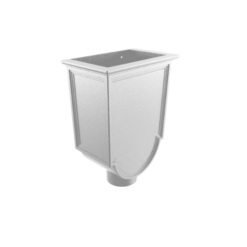 Cast Aluminium Round Gallica Hopper - 76mm PPC Finish