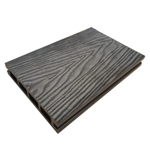 Standard Woodgrain / Grooved Composite Decking Board - 135mm x 3600mm Grey