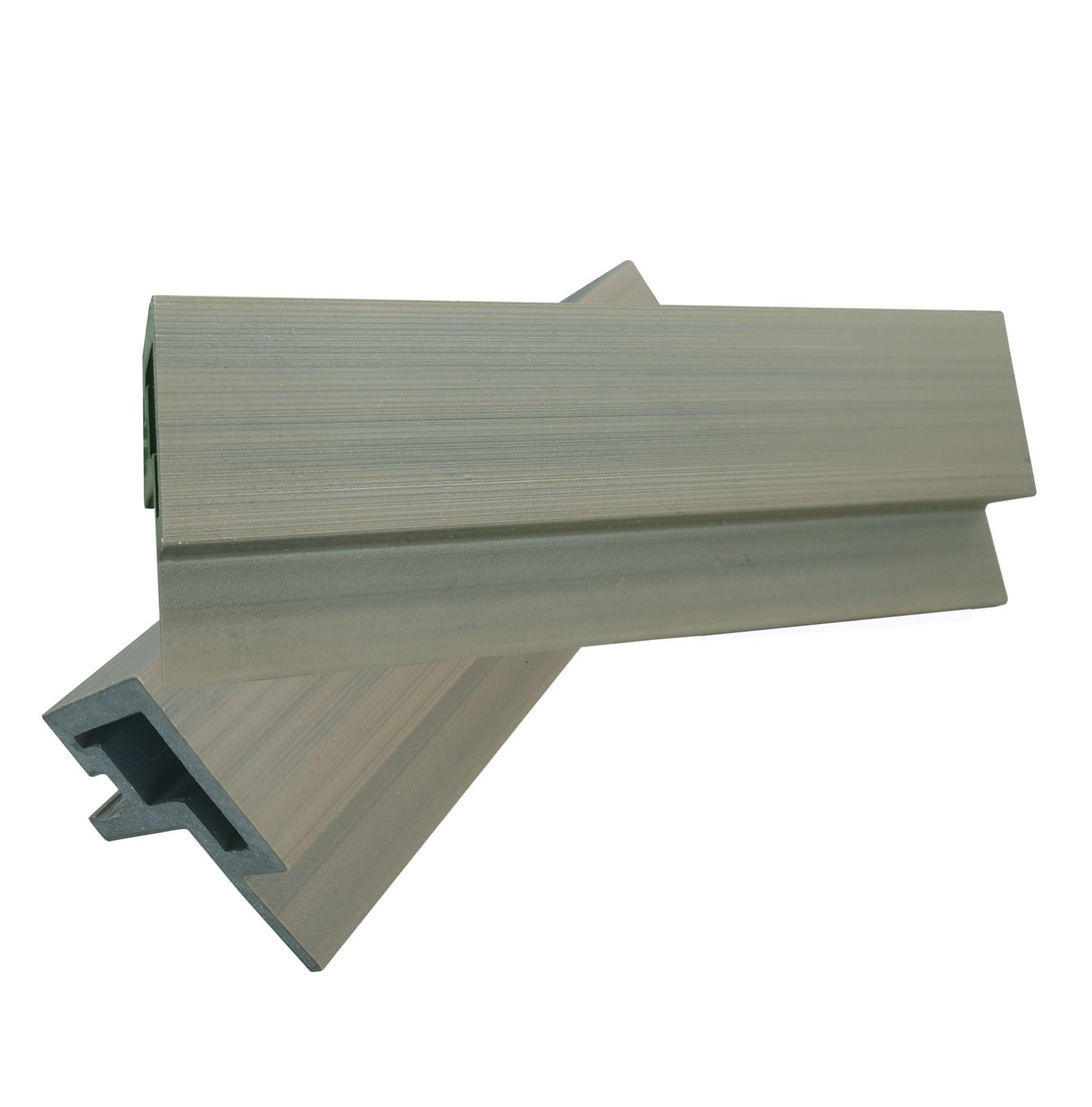 Standard Composite Cladding End Cap - 56mm x 49.5mm x 3.6mtr Natural