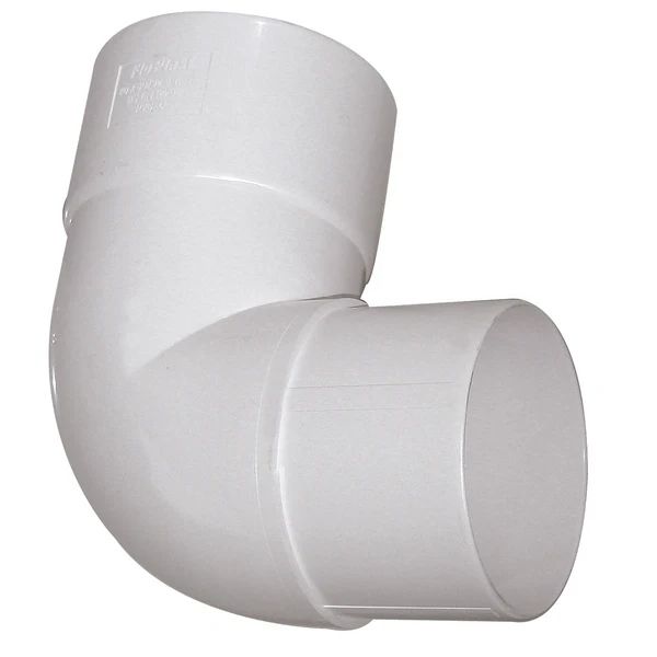 FloPlast Deepflow/ Hi-Cap Downpipe Offset Bend - 92.5 Degree x 80mm White