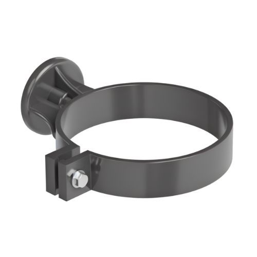 Galeco Industrial Downpipe Clip with Screw - 100mm Graphite