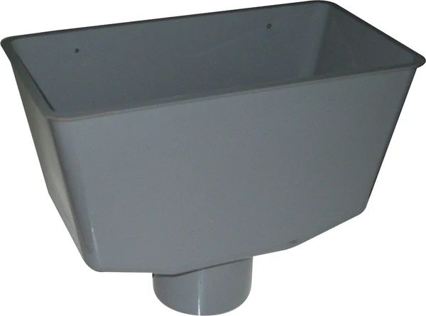 FloPlast Deepflow/ Hi-Cap Downpipe Hopper - 80mm Grey