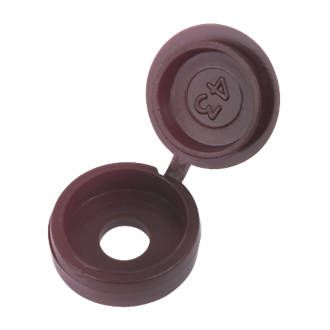 Screw Cover Caps - Brown - Box of 100