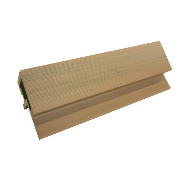 Standard Composite Cladding End Cap - 56mm x 49.5mm x 3.6mtr Teak