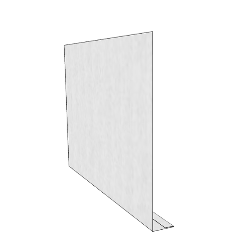 Zinc Fascia L Profile Length - 200mm x 25mm x 2.4mtr