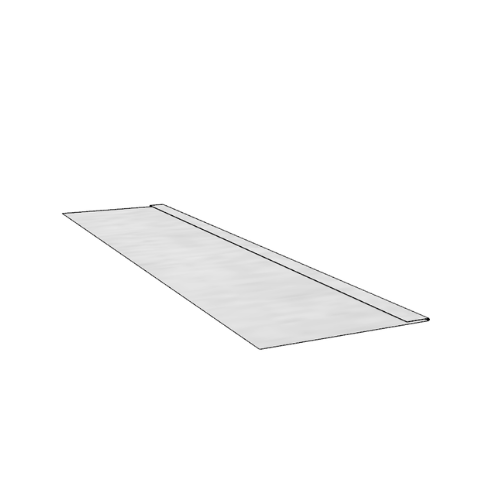 Zinc Soffit Flat Profile Length - 100mm x 2.4mtr