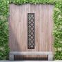 Aluminium Privacy Screen Woven - Free Standing - 1800mm x 300mm Black