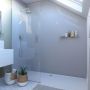 Laminate Shower Wall Panel Square Edge - 1200mm x 2440mm x 10.5mm White Sparkle