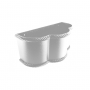 Cast Aluminium Round Gemina Hopper - 76mm PPC Finish