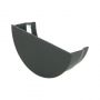 FloPlast Half Round Gutter Internal Stopend - 112mm Cast Iron Effect