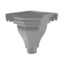 Cast Iron Round Downpipe Standard Hopper Head H1A Corner Outlet - 75mm Grey Primer