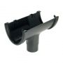 FloPlast Deepflow/ Hi-Cap Gutter Running Outlet - 115mm x 75mm Cast Iron Effect