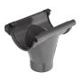 Galeco Industrial Gutter Underhung Running Outlet - 150mm Graphite