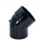 FloPlast Solvent Weld Offset Bend Bottom - 110mm Black