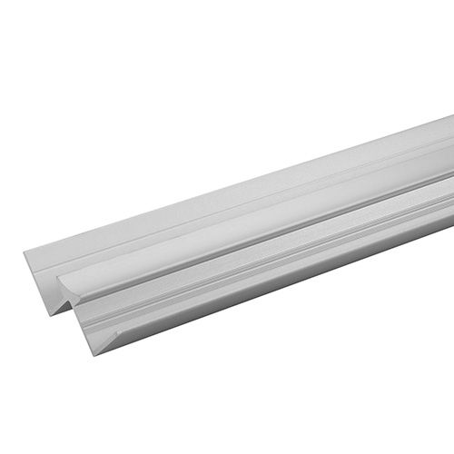 Compact Laminate Wall Panel Internal Angle Trim - 2450mm Satin Silver