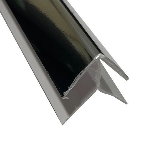 Internal Wall Panel External Corner Trim - 2400mm Chrome - For 10mm Bathroom/ Kitchen/ Ceiling Panels